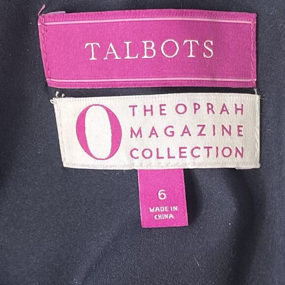 Talbots x Oprah Magazine Dress 6 Hydrangea Fit & Flare Surplice Pockets Floral - Picture 10 of 11